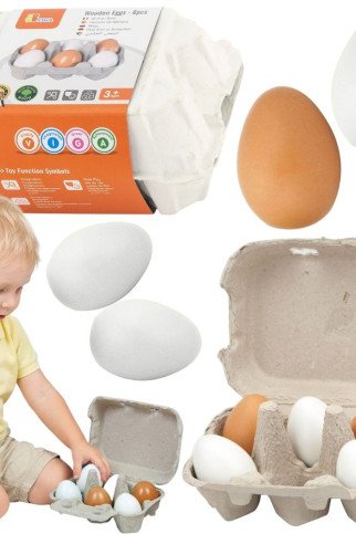 VIGA Mediniai Kiaušiniai dėžutėje VIGA Mediniai Kiaušiniai dėžutėje