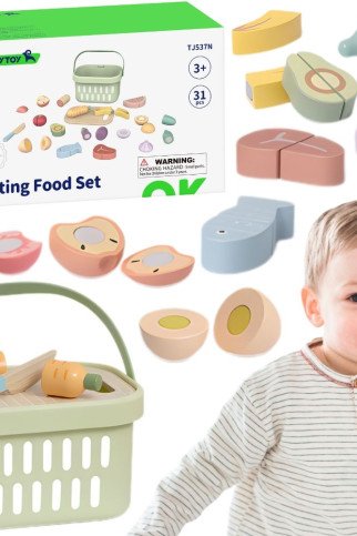TOOKY TOY Mediniai maisto produktai Daržovės vaisiai rinkinys