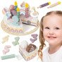 TOOKY TOY Medinis gimtadienio tortas supjaustomas su lipniu velklu