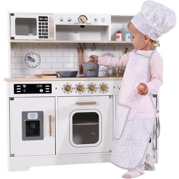 Didelis medinis daugiafunkcinis modernių virtuvės priedų žaislas TOOKY TOY