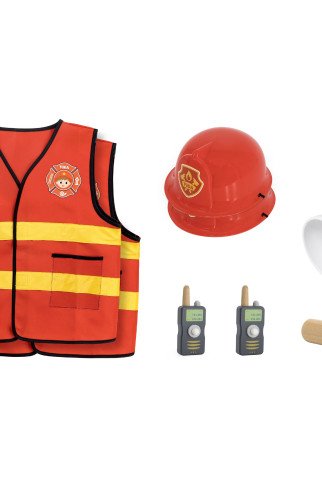 VIGA Gaisrininko Rinkinys: Kostiumas, Šalmas, Radijo ryšio įrenginiai, 2 vnt. Priedai, Megafonas, Švieslentė VIGA Gaisrininko Rinkinys: Kostiumas, Šalmas, Radijo ryšio įrenginiai, 2 vnt. Priedai, Megafonas, Švieslentė