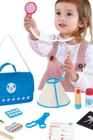 TOOKY TOY Veterinaro rinkinys krepšelyje 17 vnt. TOOKY TOY Veterinaro rinkinys krepšelyje 17 vnt.