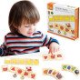VIGA Edukacinis Medinis Puzzle Rūšiavimo, Keitimo Spalvų Ir Formų 38 Dalys Montessori