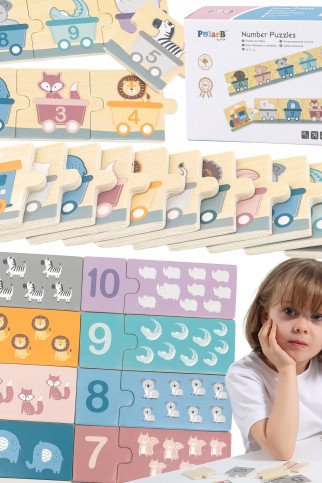 VIGA PolarB Mediniai Montessori skaitmeniniai galvosūkiai VIGA PolarB Mediniai Montessori skaitmeniniai galvosūkiai