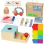 TOOKY TOY dėžutė XXL Montessori edukacinė 6in1 jutimo dėžutė 7-8 mėnesiai