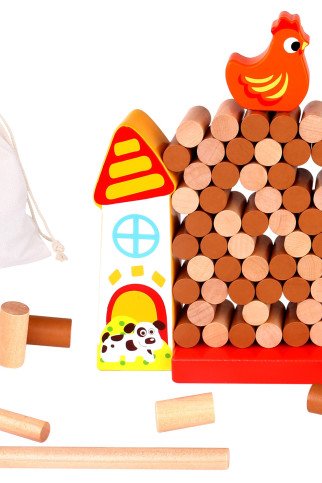 TOOKY TOY Arkadinė žaidimo kritimo vieta Medinis ūkininkas TOOKY TOY Arkadinė žaidimo kritimo vieta Medinis ūkininkas