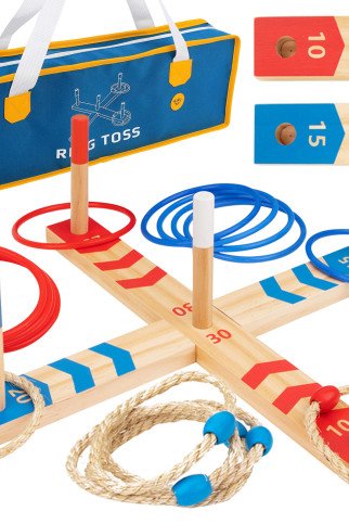 TOOKY TOY Medinis linksnių kryžiaus žaidimas Arcade Ring Cross Game TOOKY TOY Medinis linksnių kryžiaus žaidimas Arcade Ring Cross Game
