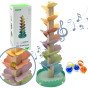 TOOKY TOY Medinis Spalvingas Sukantis Bokštas Vaikams