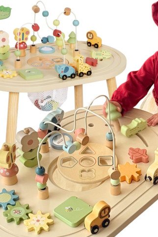 TOOKY TOY Medinis safari veiklos stalas TOOKY TOY Medinis safari veiklos stalas