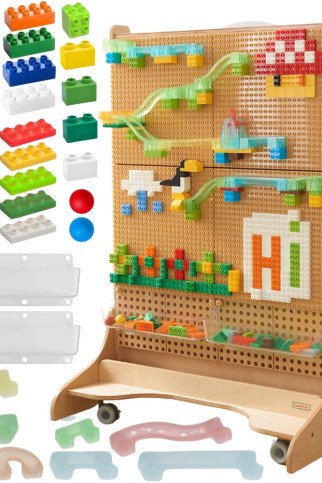 MASTERKIDZ Laisvai stovintis medinis STEM lenta + priedai MASTERKIDZ Laisvai stovintis medinis STEM lenta + priedai