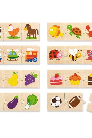 Viga Toys medinis loginis galvosūkis 24 dalių Viga Toys medinis loginis galvosūkis 24 dalių