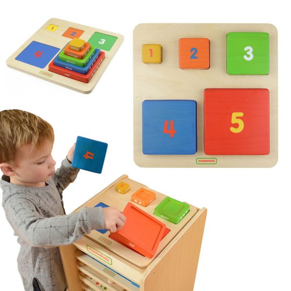 MASTERKIDZ Medinis piramidės mokomasis skaičiavimo ir spalvų Montessori užsakymas