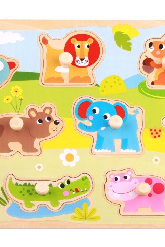 TOOKY TOY Mediniai Montesori gyvūnų iššūkiai su atitinkamais smeigtukais TOOKY TOY Mediniai Montesori gyvūnų iššūkiai su atitinkamais smeigtukais