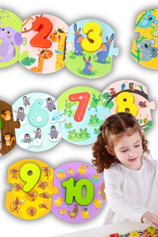 TOOKY TOY Mokomasis galvosūkis Montesorio skaičiavimo mokymas TOOKY TOY Mokomasis galvosūkis Montesorio skaičiavimo mokymas