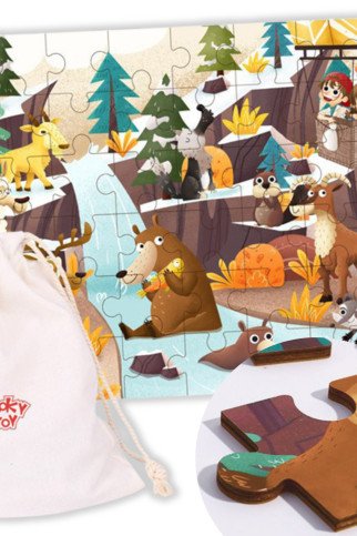 TOOKY TOY puzzle su maišeliu Alpiniški gyvūnai ir kraštovaizdis 49 d. TOOKY TOY puzzle su maišeliu Alpiniški gyvūnai ir kraštovaizdis 49 d.