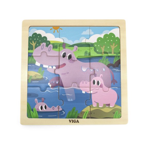 VIGA įrankinė medinė puzzle su 9 dalykais sąklos