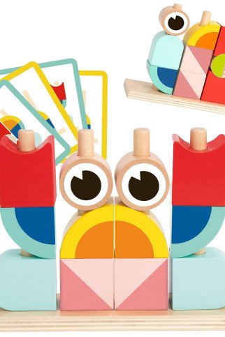TOOKY TOY Kūrybinis medinis 3D kosmoso blokų krabas TOOKY TOY Kūrybinis medinis 3D kosmoso blokų krabas