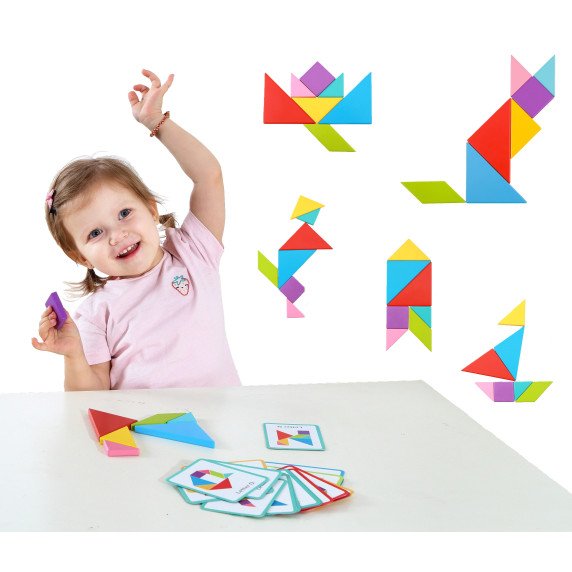 TOOKY TOY Medinis Tangram dėlionė