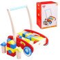 TOOKY TOY Medinis paspirtukas vaikams + Kubai 23 vnt.
