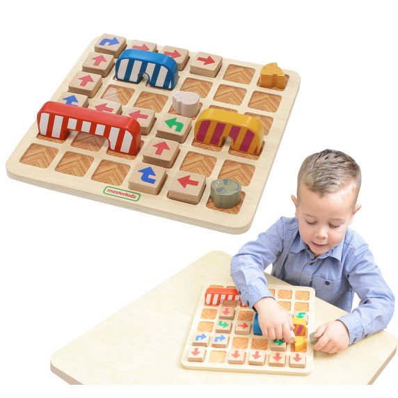 MASTERKIDZ Ankstyvasis mokymasis Programavimo Puzzle žaidimas Rask kelią į sūrį!