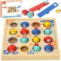TOOKY TOY Žaidimas vaikams Medinis stalas Skrendančios žuvys 19 vnt.