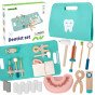 TOOKY TOY Mažas Dantų Gydytojo Rinkinys Gydytojo Lagaminas 19 vnt FSC