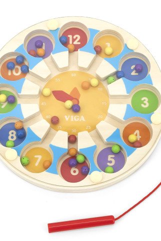 VIGA Medinis magnetinis žaidimas Magnetinis labirintas Laikrodis VIGA Medinis magnetinis žaidimas Magnetinis labirintas Laikrodis