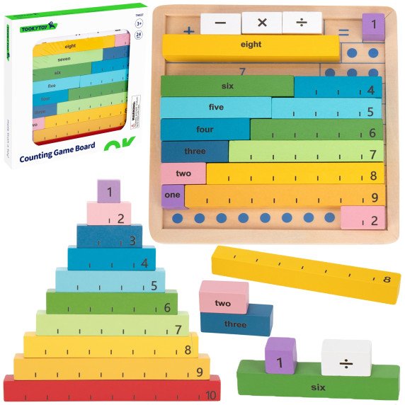 TOOKY TOY Medinis Skaičiuoklių lenta, skaičiavimo skaičiavimas