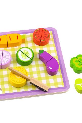 TOOKY TOY Medinis daržovių pjaustymo lenta 20 vnt.