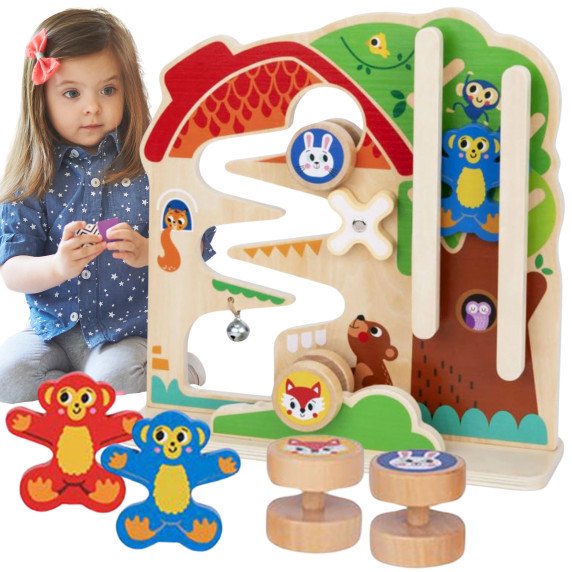 TOOKY TOY Medinis Montesori manipuliuojamas lankas