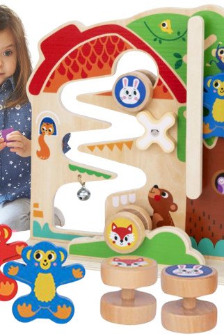 TOOKY TOY Medinis Montesori manipuliuojamas lankas