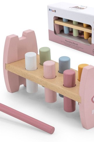 VIGA medinis mušimo žaislas PolarB su kumščiu Lapė Montessori VIGA medinis mušimo žaislas PolarB su kumščiu Lapė Montessori
