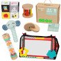 TOOKY TOY dėžė XXL Montessori mokomoji 6in1 jutimo dėžė 3-4 mėnesiai