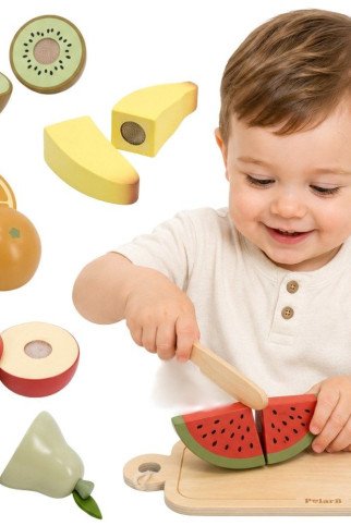 Viga Medinis vaisių supjaustymo lentelės peilis PolarB Mokomasis žaislas Viga Medinis vaisių supjaustymo lentelės peilis PolarB Mokomasis žaislas