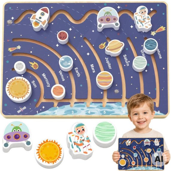 TOOKY TOY Saulės sistemos mokomasis stalas
