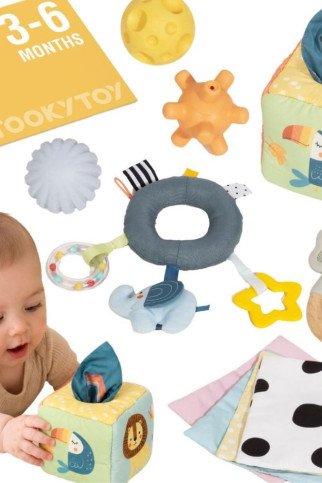 TOOKY TOY Jutiklinių žaislų rinkinys kūdikiams nuo 3 iki 6 mėnesių