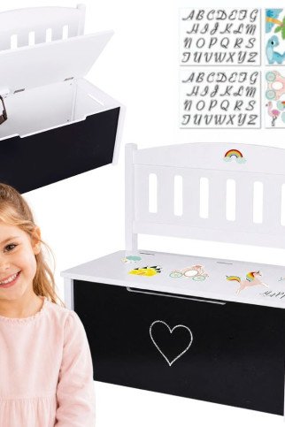 Tooky Toy Medinis skrynios supiamoji su piešimo lenta Tooky Toy Medinis skrynios supiamoji su piešimo lenta