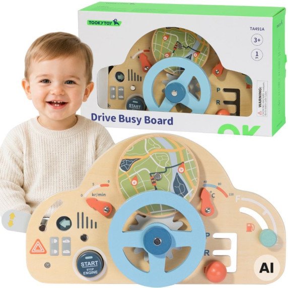 Medinis edukacinis vairas TOOKY TOY 3+ metų vaikams