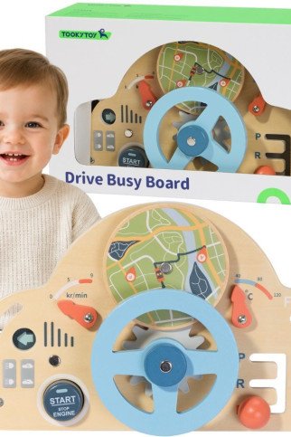 Medinis edukacinis vairas TOOKY TOY 3+ metų vaikams Medinis edukacinis vairas TOOKY TOY 3+ metų vaikams