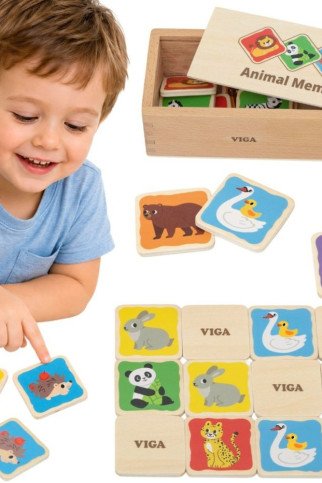 Viga Medinis Atminties Žaidimas Memo Gyvūnai Mokomasis Vaikams nuo 3 metų Viga Medinis Atminties Žaidimas Memo Gyvūnai Mokomasis Vaikams nuo 3 metų