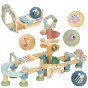TOOKY TOY Medinis muzikinis kamuolių takelis 44 dalys Pastelinė