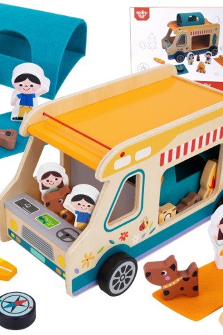 TOOKY TOY Mediniai kempingavimo veikėjai