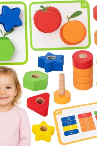 VIGA Mokomasis rinkinys Riešutai ir varžtai 30 vnt. VIGA Mokomasis rinkinys Riešutai ir varžtai 30 vnt.