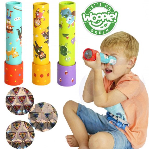 WOOPIE ŽALIA Kaleidoskopinis spalvingas teleskopas vaikams Pasakos personažai Gyvūnai 1 vnt.