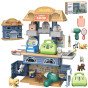 WOOPIE 2-in-1 namelis - gyvūnų parduotuvė + grožio salonas veterinaras 33 vnt.