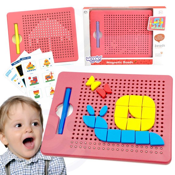 WOOPIE Magnetinis puzzle 2 į 1 Magnetinė piešimo lenta su 112 detalių.