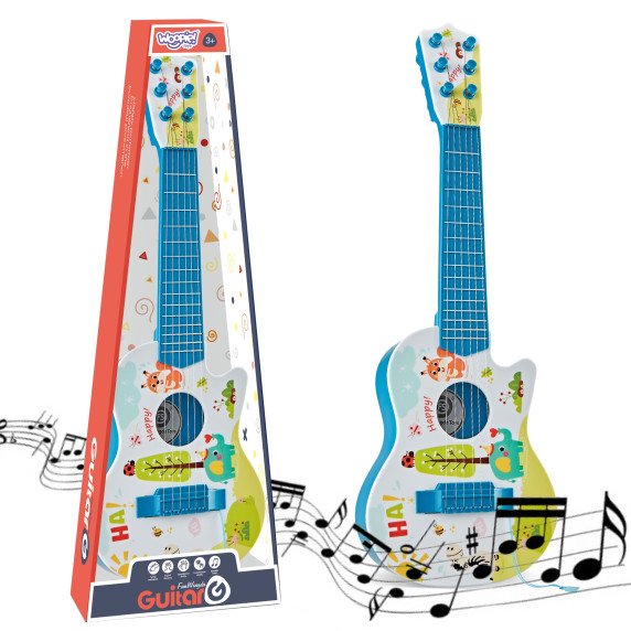 WOOPIE Akustinė gitara vaikams mėlyna 55 cm
