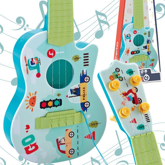 WOOPIE akustinė gitara vaikams Žalia 43 cm