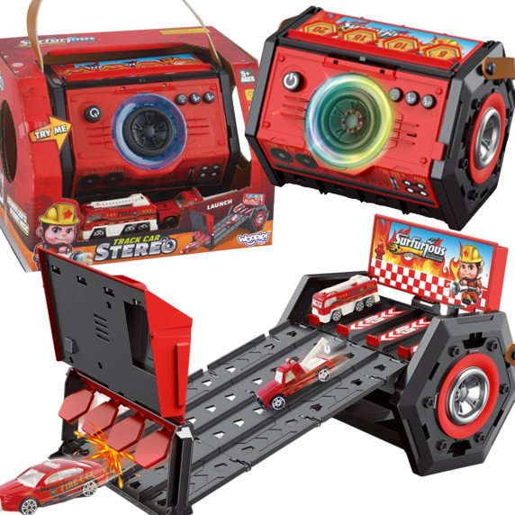 WOOPIE „Surfurious“ slėnio trasa 2in1 garsiakalbis + 2 automobiliai