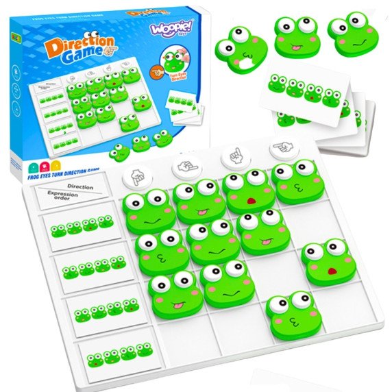WOOPIE Lapežais žabų galvos puzzle žaidimas - 3 rinkinys